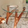 Glas-Wohnzimmertisch – Moderner Tisch mit klarem Glas und eleganter Struktur