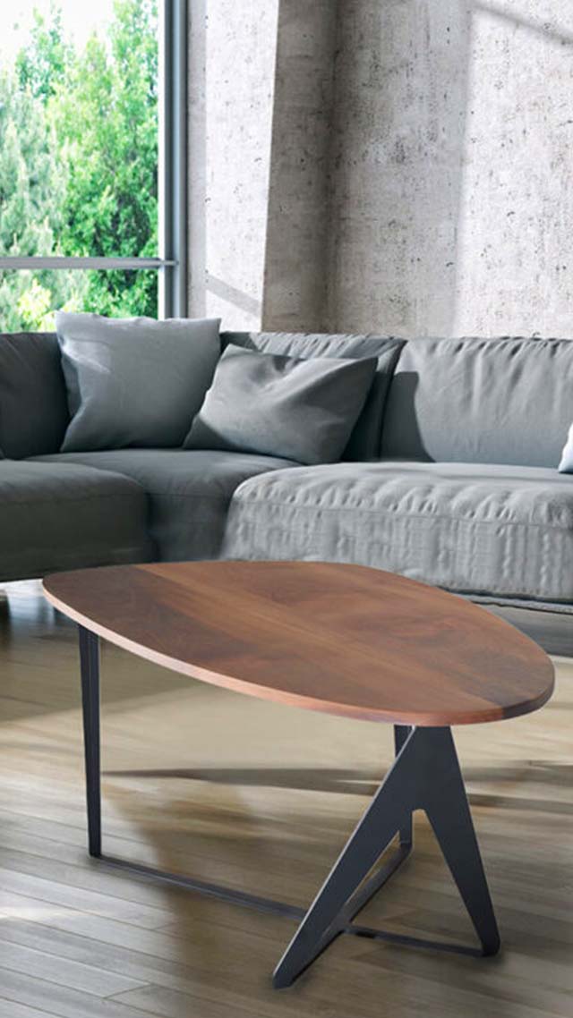 ted coffee italian design walnut