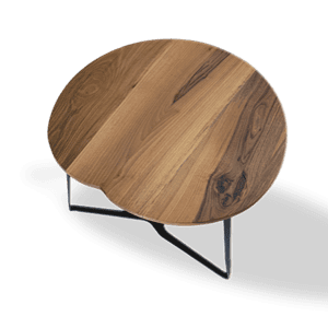 Tavolo da caffè italiano Apple in noce di Greyge, caratterizzato da un design minimalista e una lavorazione artigianale elegante per interni moderni.