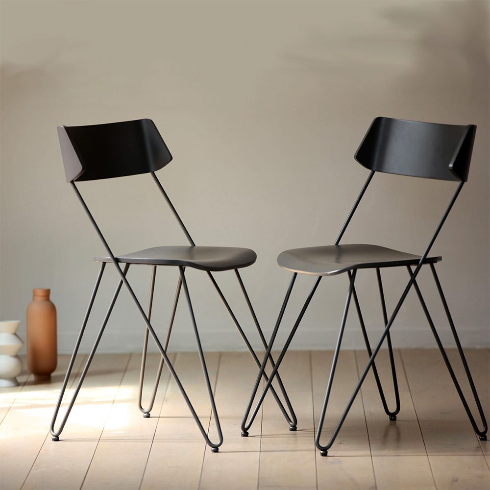Minimalist Ibsen One Grey Chair in Modern Interior Setting