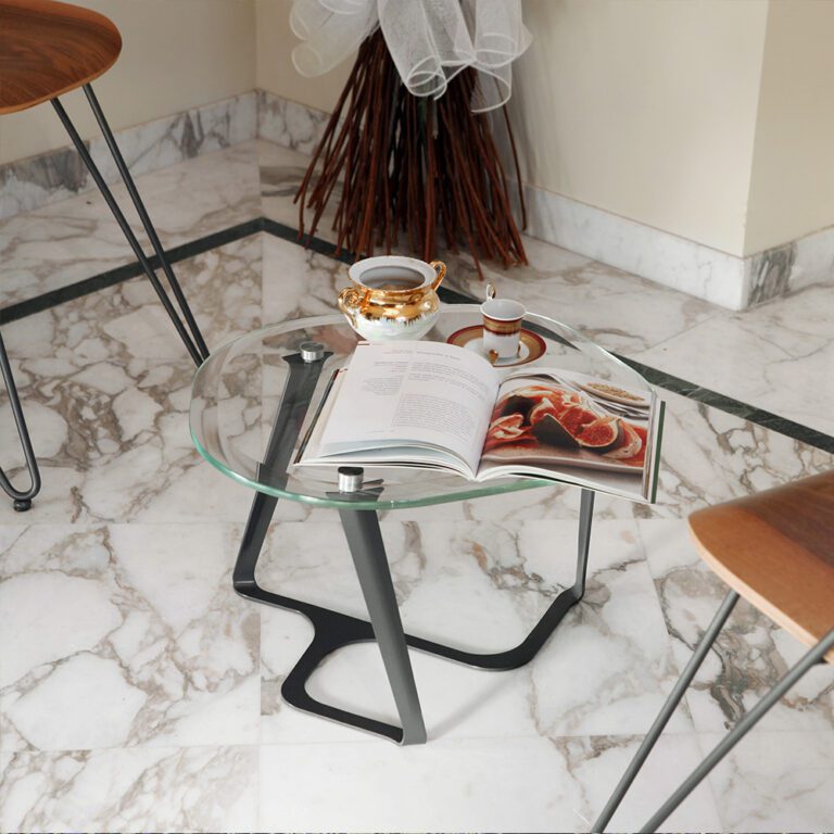 Tavolino da caffè Stilla Crystal – elegante design italiano moderno in vetro temperato di Greyge.
