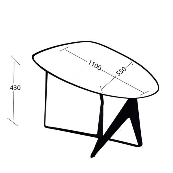 Tavolino da caffè Ted di Greyge, che evidenzia le sue dimensioni per un perfetto adattamento agli spazi abitativi moderni.