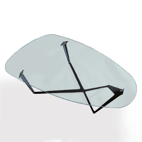 Tavolino da caffè Ted Cristallo di Greyge, vetro trasparente e design minimalista per ambienti contemporanei.
