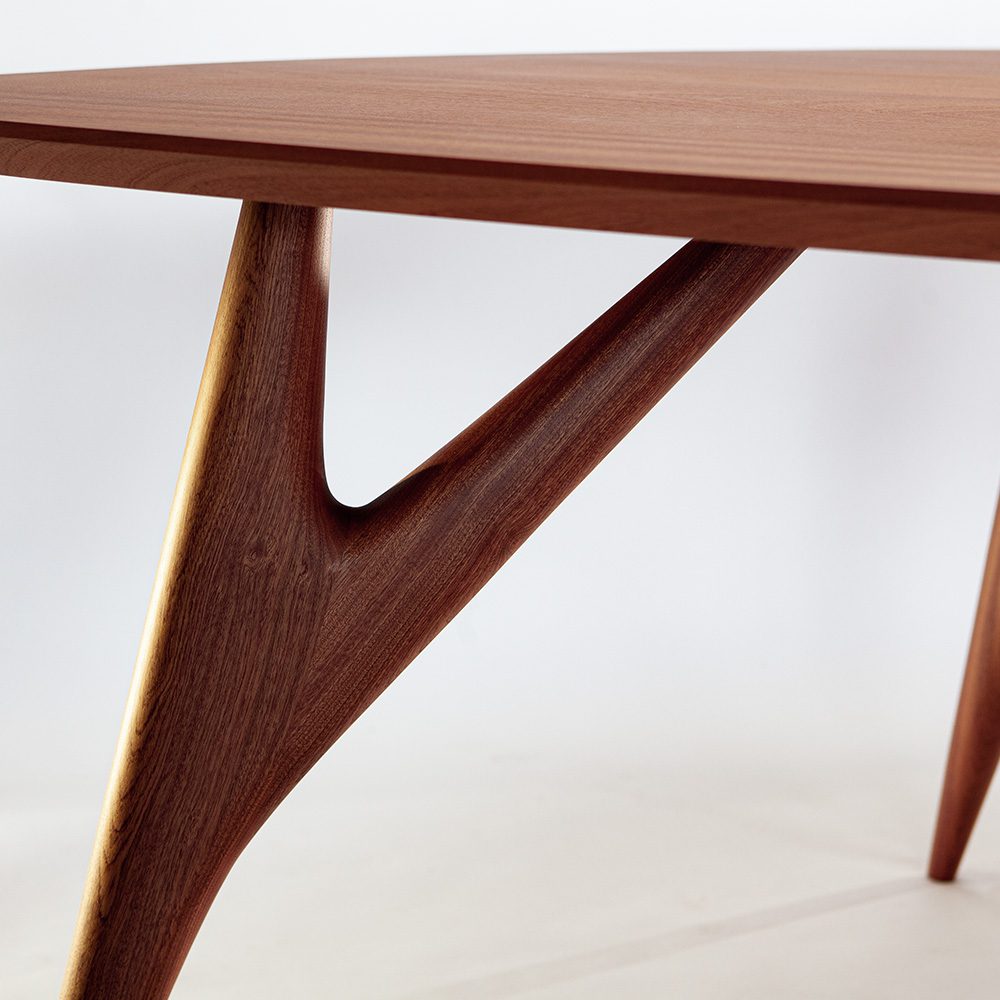 contemporary wood dining table