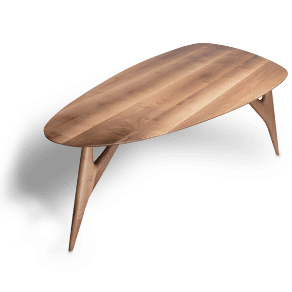Ted Masterpiece Walnuss-Esstisch, ein außergewöhnliches skulpturales Meisterwerk, handgefertigt aus massivem Walnussholz für luxuriöse Innenräume.