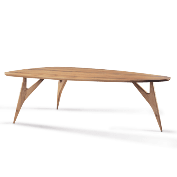 oval walnut dining table