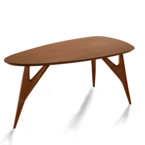 La Table Acajou Massif Ted Masterpiece , mettant en valeur un design raffiné avec un bois d’acajou riche et un style contemporain sophistiqué.