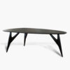 Top view of the Ted Nero dining table, displaying its smooth surface and modern design.