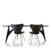 Elegant side view of the Ted Nero dining table, highlighting its sleek design and premium finish.