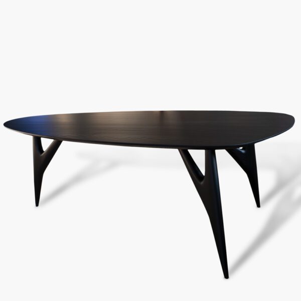 black dining table wood