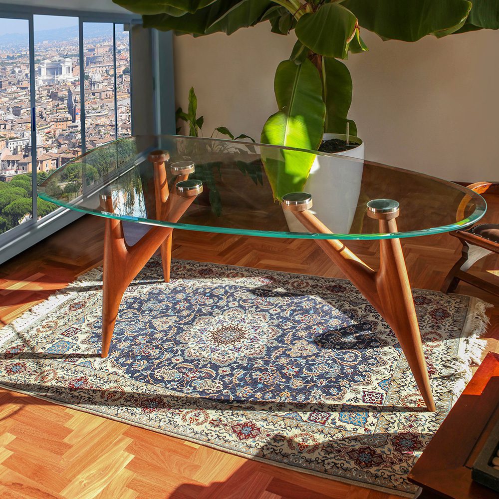 glass dining table black legs