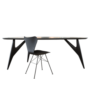 matt black dining table